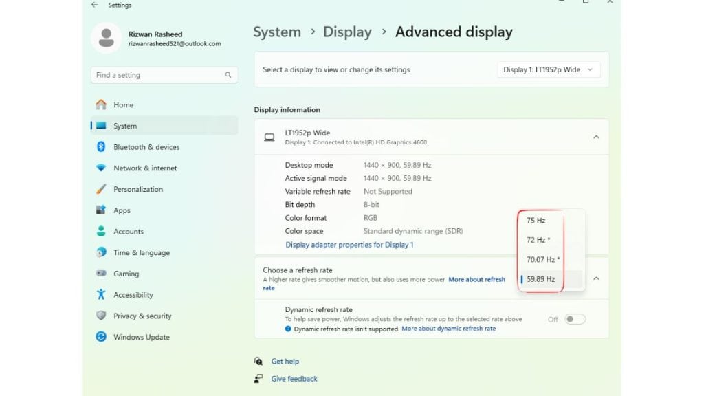 How to Check If Your Gaming Laptop Is Running at 144Hz?